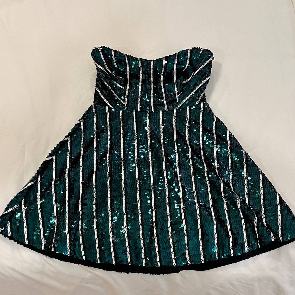 NBD Sequin Strapless Dress